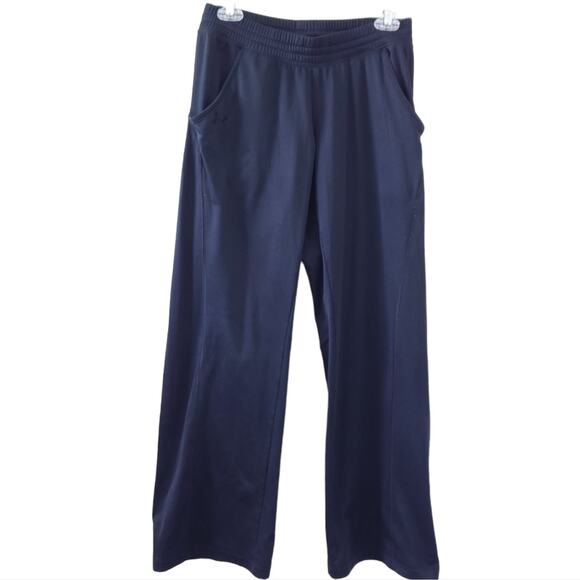 Under Armour Pull On Pants Medium Black Athleisure Activewear Pants Elastic Band - Picture 1 of 4